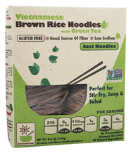 Load image into Gallery viewer, Vietnamese Brown Rice Noodles with Green Tea - Pack of 6 - 24 servings
