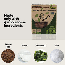 Load image into Gallery viewer, Vietnamese Brown Rice Noodles with Seaweed - Pack of 6 - 24 servings