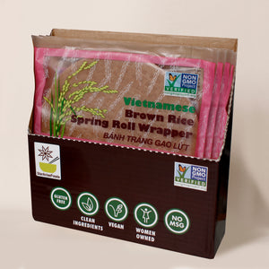 Vietnamese Brown Rice Spring Roll Wrapper - Pack of 6