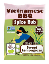 Load image into Gallery viewer, Star Anise Foods - Vietnamese BBQ Sweet Lemongrass Spice Rub Contains No MSG and Gluten Free - (Pack of 10 packets of 1 oz each)
