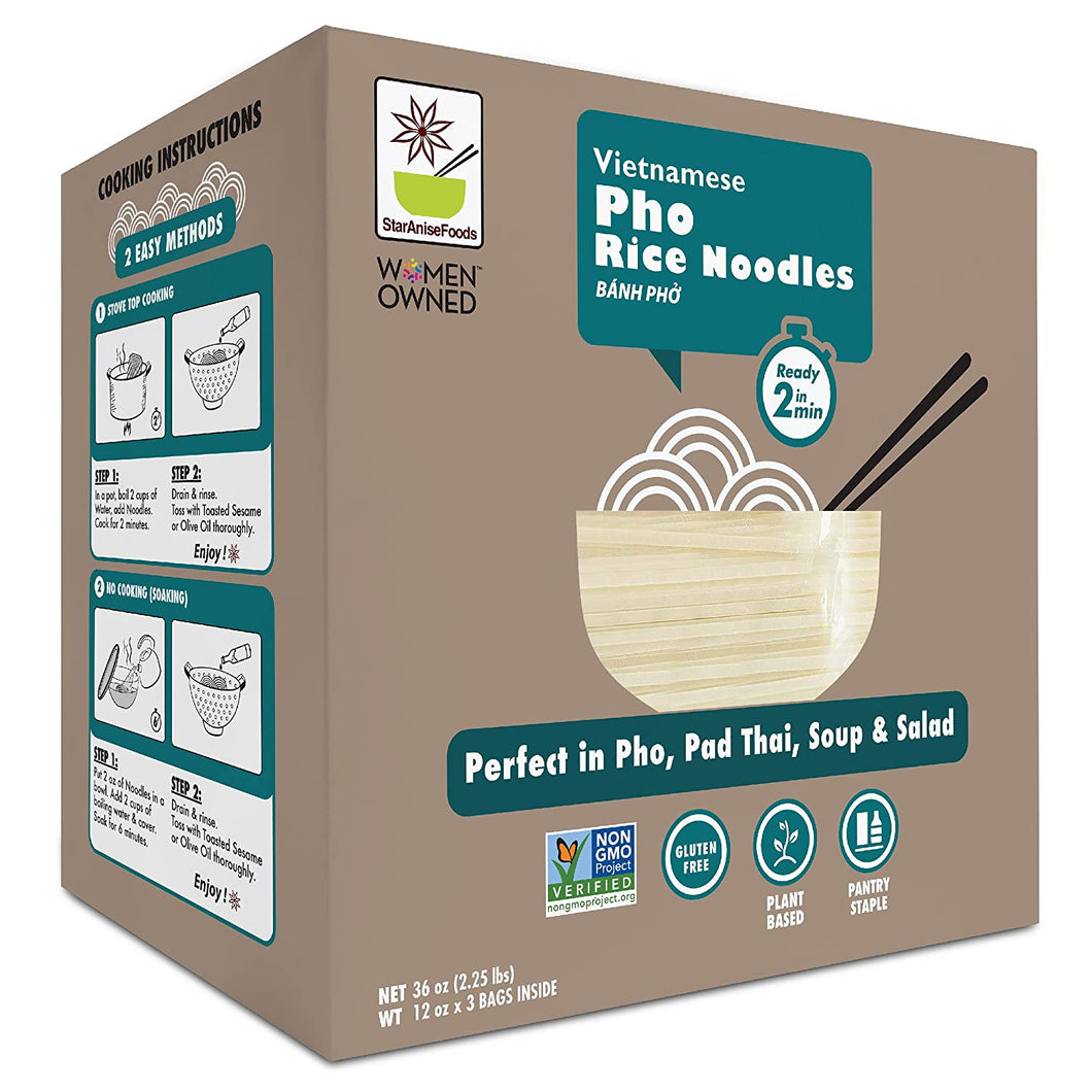 Rice Noodles, Vermicelli Rice Noodles, Gluten Free Noodles, Vietnamese Rice Noodles, Instant Rice Noodles, Non-GMO, Star Anise Foods (21 servings)