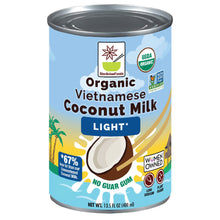 Load image into Gallery viewer, Organic Light Coconut Milk No Guar Gum Unsweetened, Cruelty-Free, Vegan, 13.5 Fl Oz (Pack of 12)
